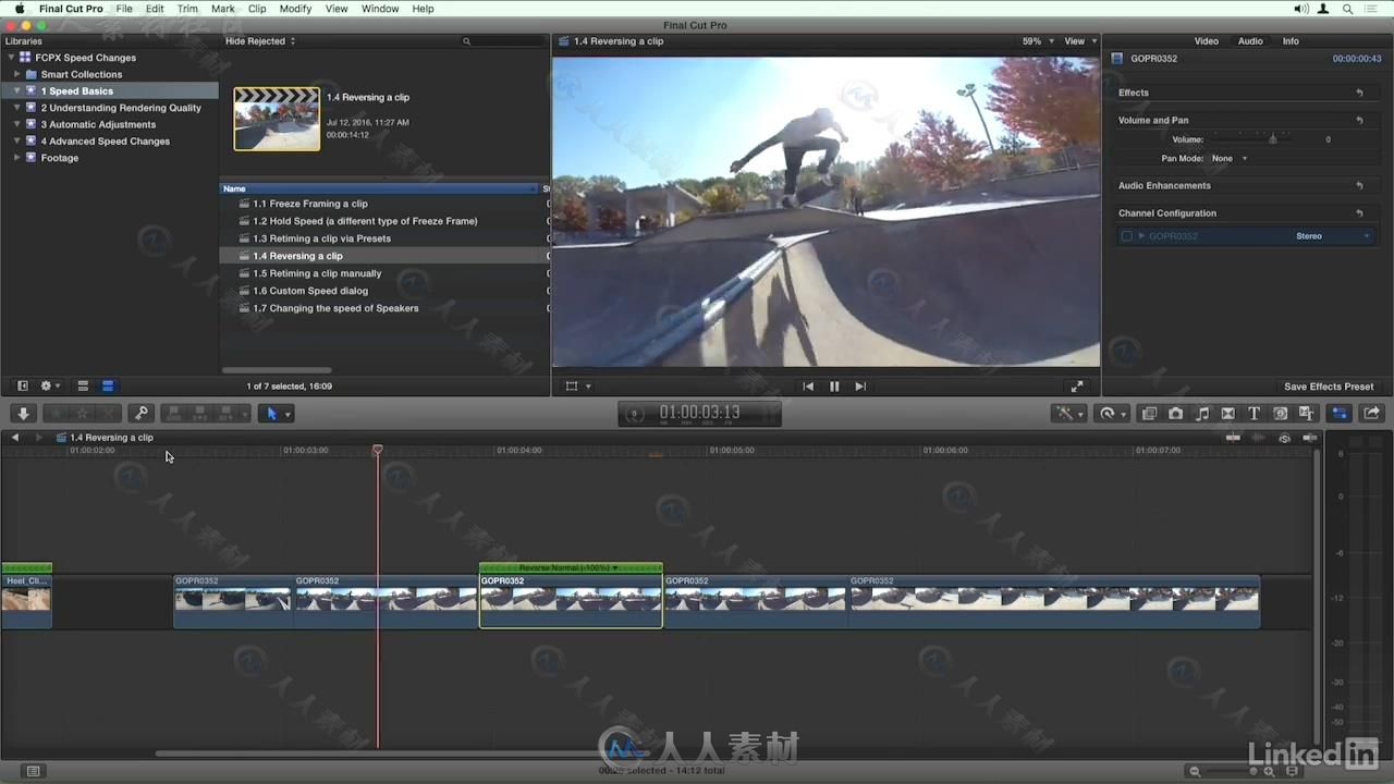 Final Cut Pro X视频帧速率技术视频教程 Final Cut Pro X Guru Creating Speed Cha...