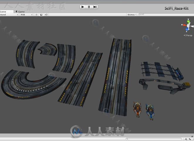 科幻赛车和竞技场景科幻环境3D模型Unity游戏素材资源