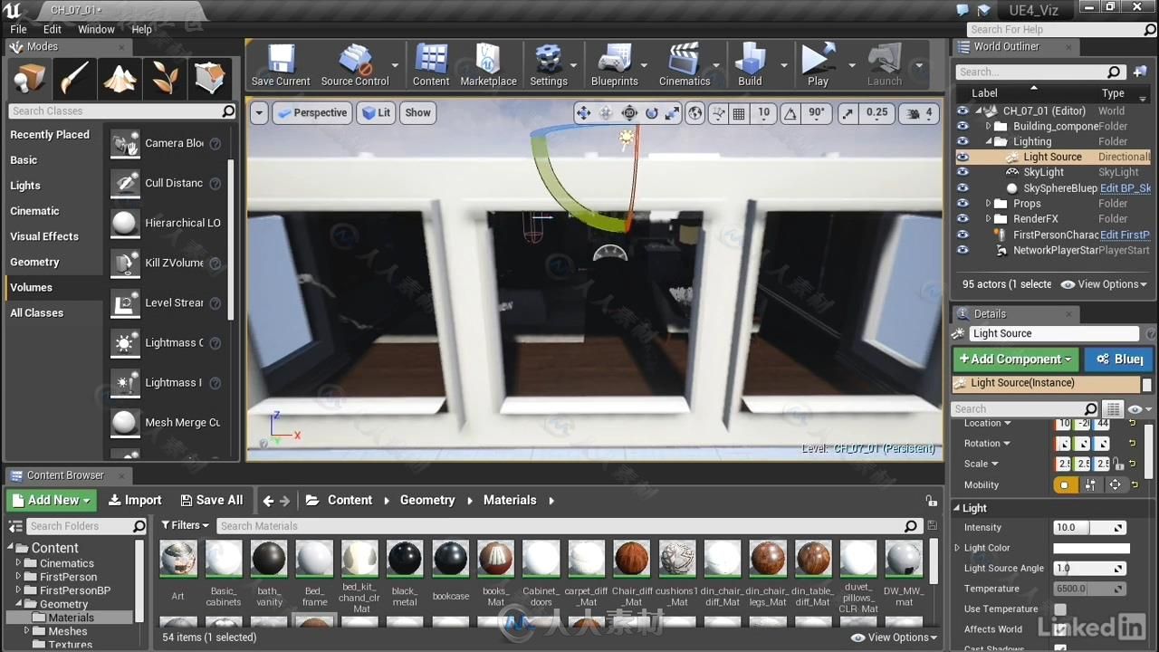 UE4虚幻游戏引擎室内建筑可视化视频教程 Unreal Architectural &amp; Industrial Visua...
