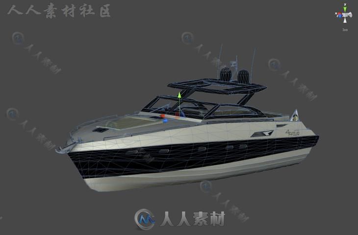 现代豪华游艇海上车辆3D模型Unity游戏素材资源