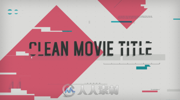 现代时尚个性干净的电影预告片标题动画AE模板 Videohive Clean Movie Title 8526...