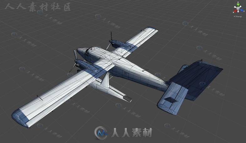 民用水上登陆飞机空中汽车3D模型Unity游戏素材资源