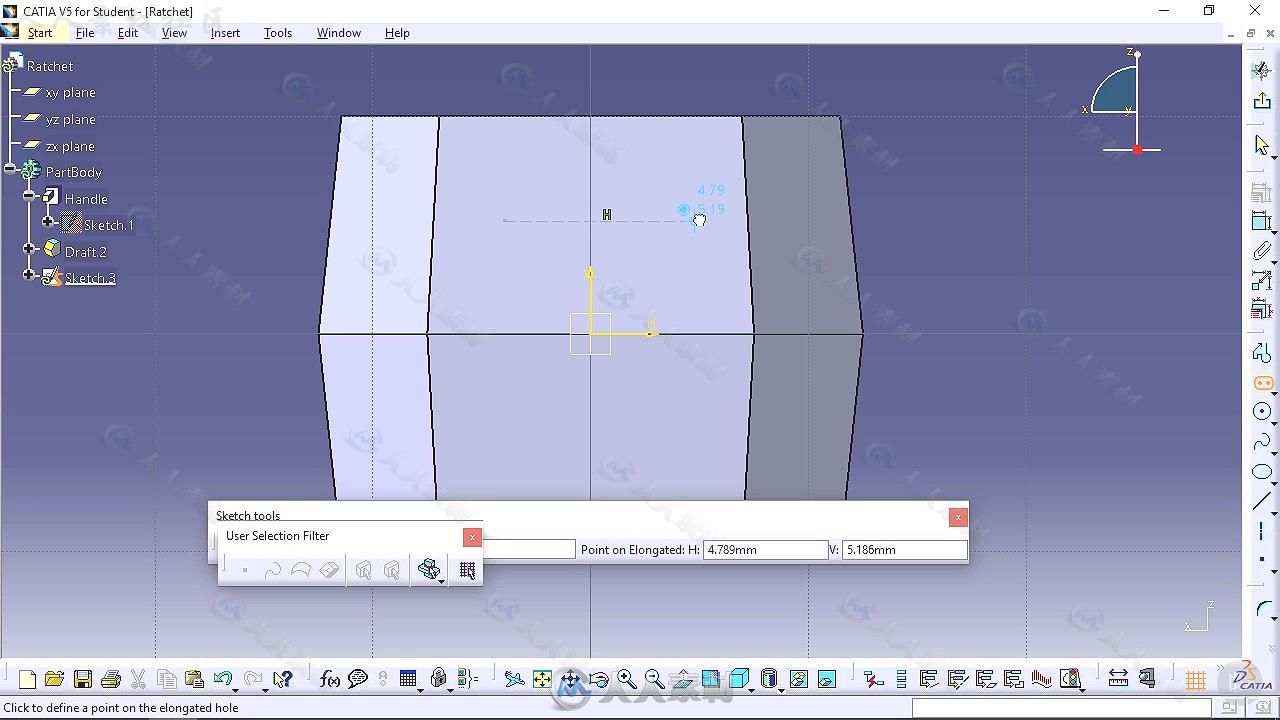 CATIA V5部件图案对称技术训练视频教程