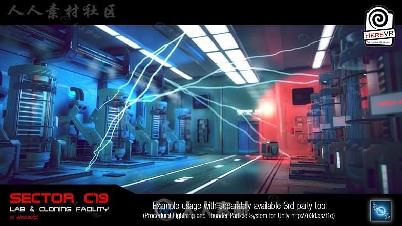 超酷3A质量科技冬眠箱科幻环境3D模型Unity游戏素材资源