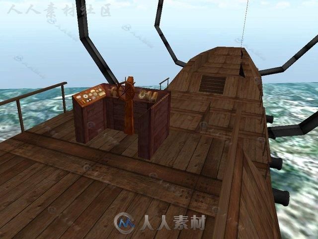 维多利亚风格的蒸汽朋克飞艇空中汽车3D模型Unity游戏素材资源