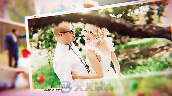 浪漫梦幻婚礼拍立得照片展示幻灯片相册动画AE模板 Videohive Wedding 19317903