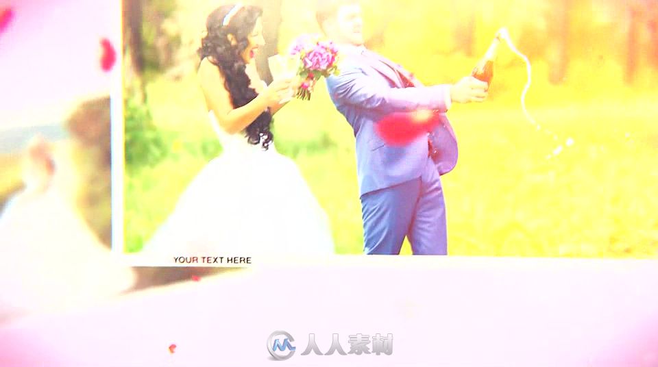 浪漫梦幻婚礼拍立得照片展示幻灯片相册动画AE模板 Videohive Wedding 19317903