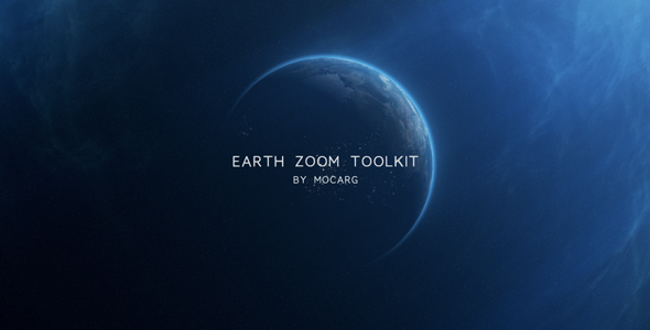 炫酷美丽地球转动缩放地图变焦动画AE模板  Videohive Earth Zoom Toolkit 19511529