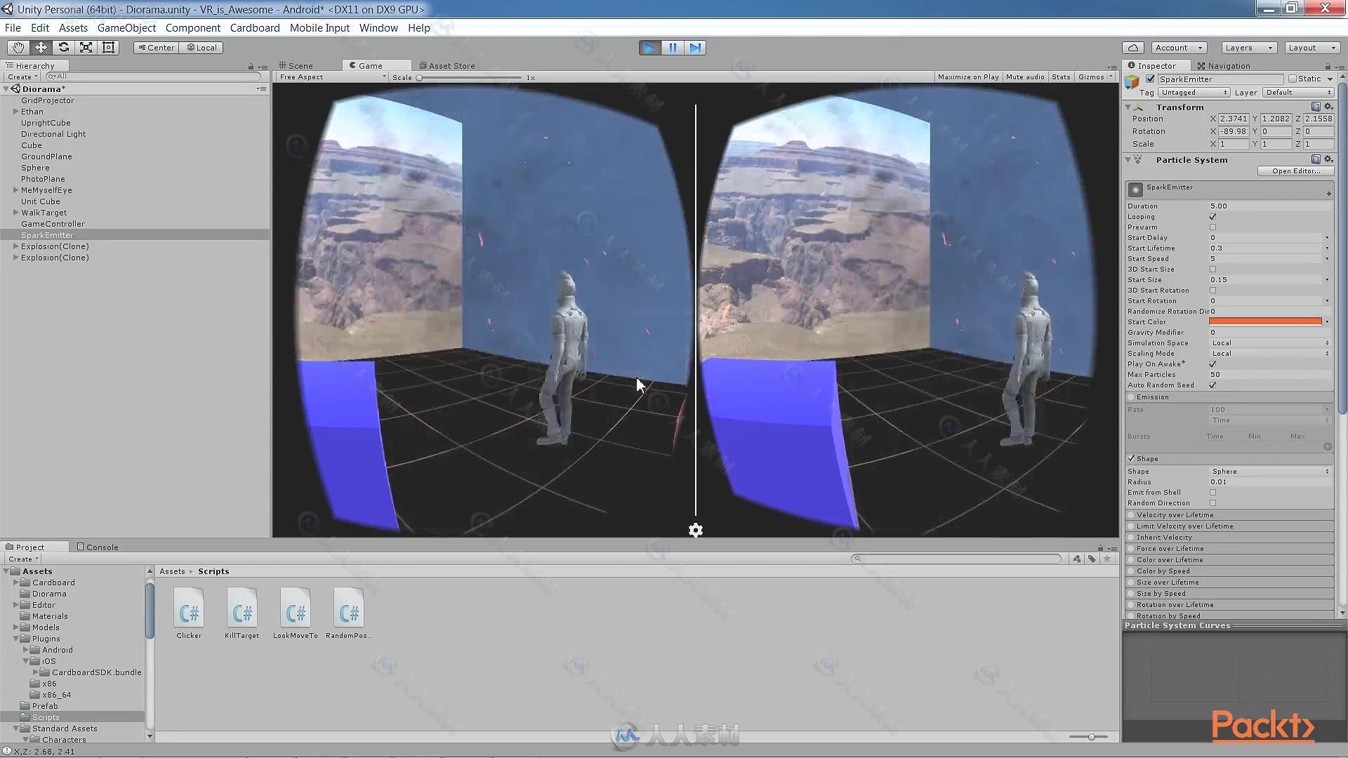 Unity中VR技术核心技术训练视频教程第一季 PACKT PUBLISHING UNITY VIRTUAL REALIT...