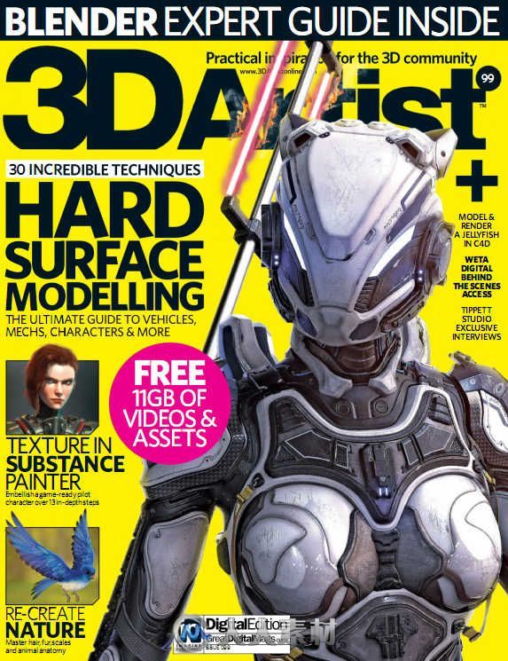 3D艺术家书籍杂志数字艺术资料包Vol.99 - 104期合辑 3D ARTIST ISSUE DIGITAL CONT...