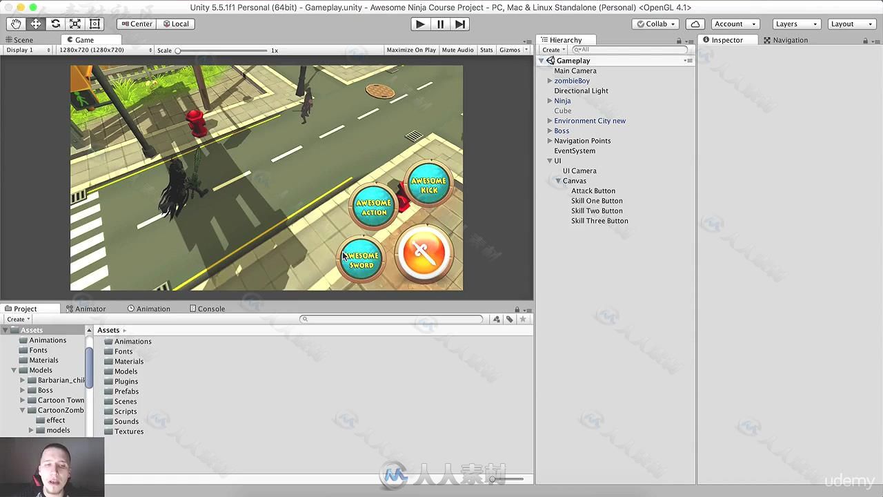 Unity游戏制作从入门到专家实例训练视频教程 UDEMY UNITY GAME DEVELOPMENT MAKE P...