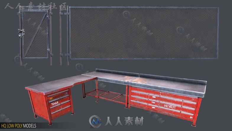 现代车间环境3D模型Unity游戏素材资源