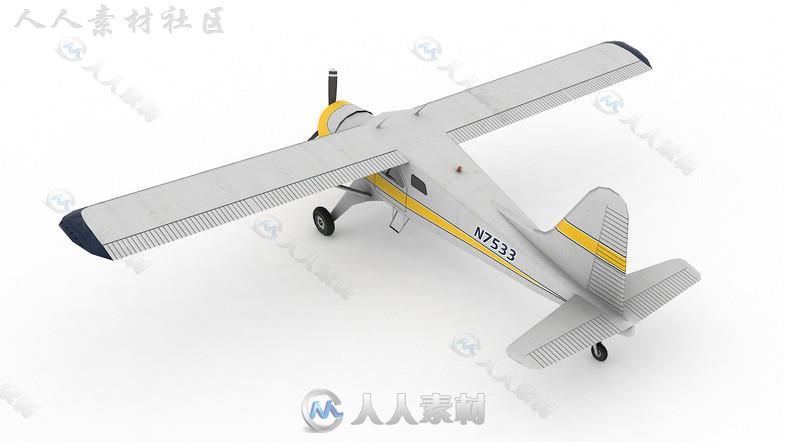 现代民用飞机空中汽车3D模型Unity游戏素材资源