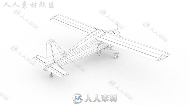 现代民用飞机空中汽车3D模型Unity游戏素材资源