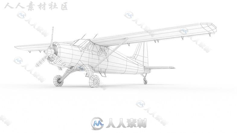 现代民用飞机空中汽车3D模型Unity游戏素材资源