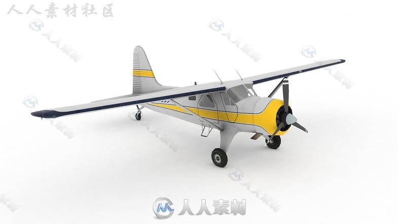 现代民用飞机空中汽车3D模型Unity游戏素材资源