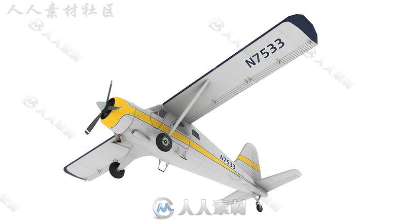 现代民用飞机空中汽车3D模型Unity游戏素材资源