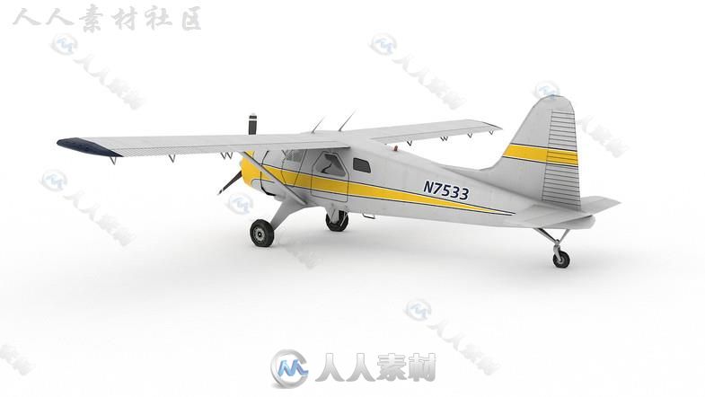 现代民用飞机空中汽车3D模型Unity游戏素材资源