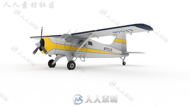 现代民用飞机空中汽车3D模型Unity游戏素材资源