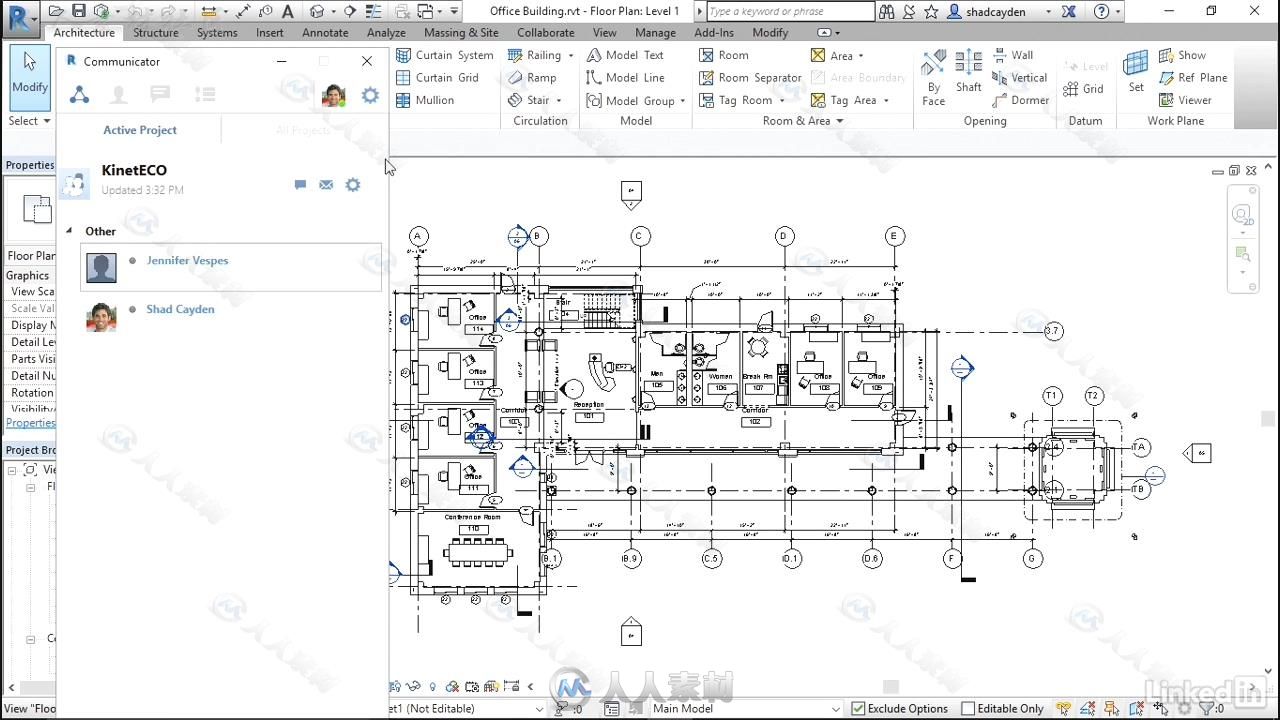 Revit协作工作技术视频教程 Revit Worksharing Collaboration for Revit C4R