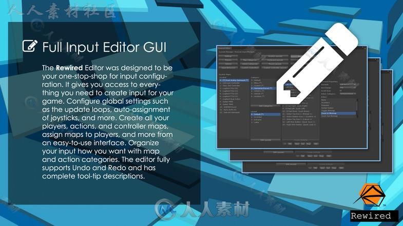 强大的重播高级输入系统编辑器扩充Unity游戏素材资源