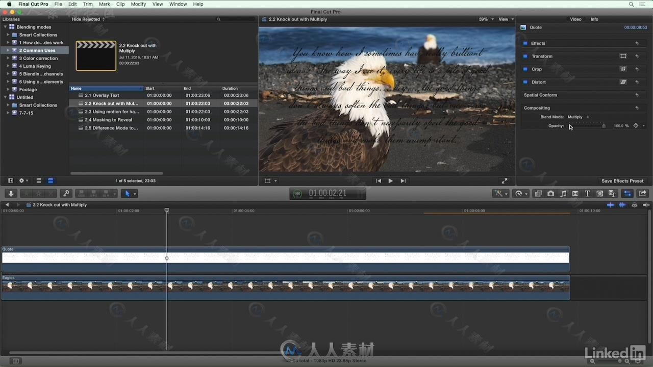 Final Cut Pro X混合特效技术视频教程 Final Cut Pro X Guru Blending Mode Secrets