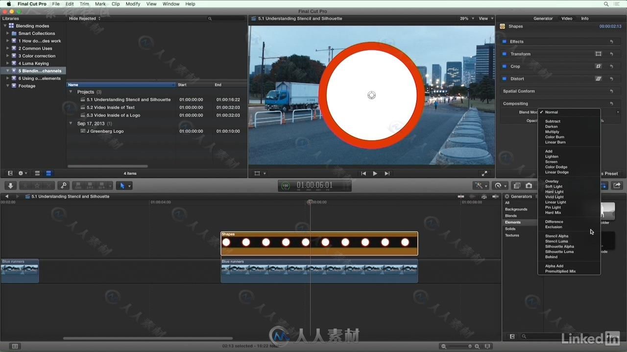 Final Cut Pro X混合特效技术视频教程 Final Cut Pro X Guru Blending Mode Secrets