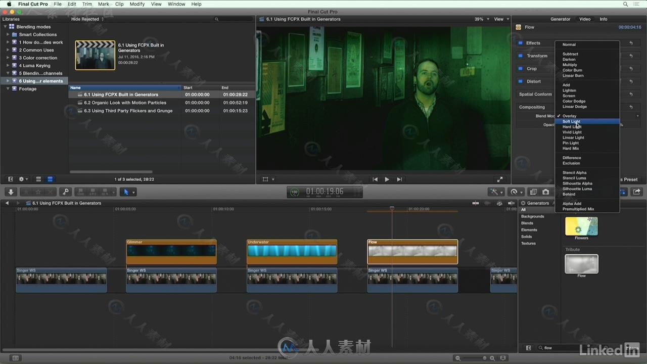 Final Cut Pro X混合特效技术视频教程 Final Cut Pro X Guru Blending Mode Secrets