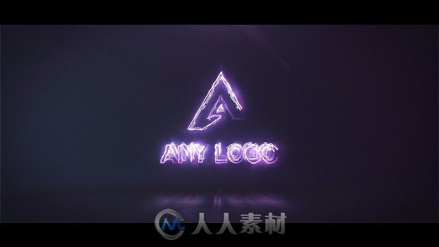 酷炫霓虹粒子光线描边标志显示LOGO演绎AE模板Videohive Light Logo Reveal 19553064