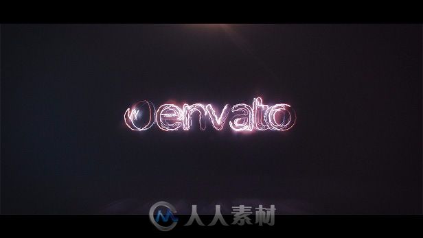 酷炫霓虹粒子光线描边标志显示LOGO演绎AE模板Videohive Light Logo Reveal 19553064