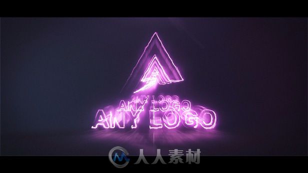 酷炫霓虹粒子光线描边标志显示LOGO演绎AE模板Videohive Light Logo Reveal 19553064