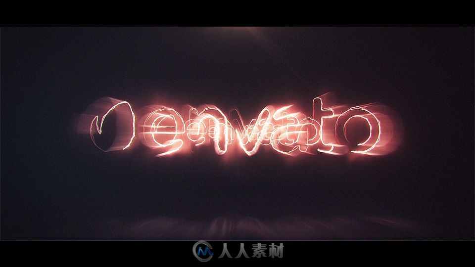 酷炫霓虹粒子光线描边标志显示LOGO演绎AE模板Videohive Light Logo Reveal 19553064