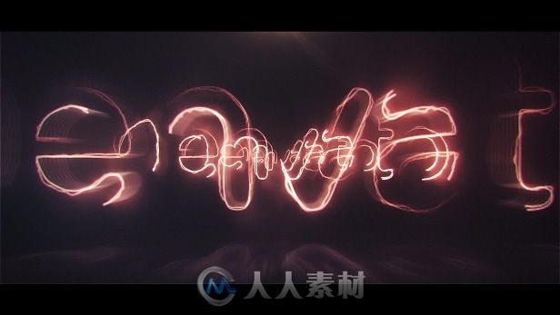 酷炫霓虹粒子光线描边标志显示LOGO演绎AE模板Videohive Light Logo Reveal 19553064