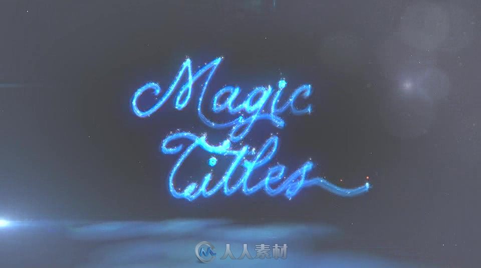 炫酷美丽神奇金色粒子光斑画笔书写标题幻灯片AE模板Videohive Magic Titles 19445...