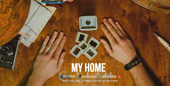 怀旧风格神奇的胶片回忆生活幻灯片相册动画AE模板 Videohive My Home 7500040