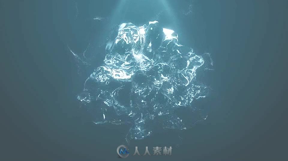 美丽优雅闪亮的水流动汇聚标志显示LOGO演绎AE模板  Videohive Water Logo 19529541