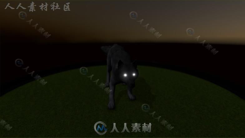 北欧狼哺乳动物角色3D模型Unity游戏素材资源