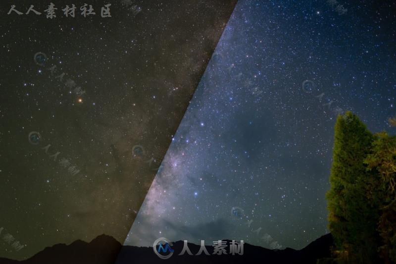 美丽的夜晚星空银河Lightroom预设