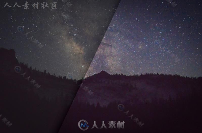 美丽的夜晚星空银河Lightroom预设