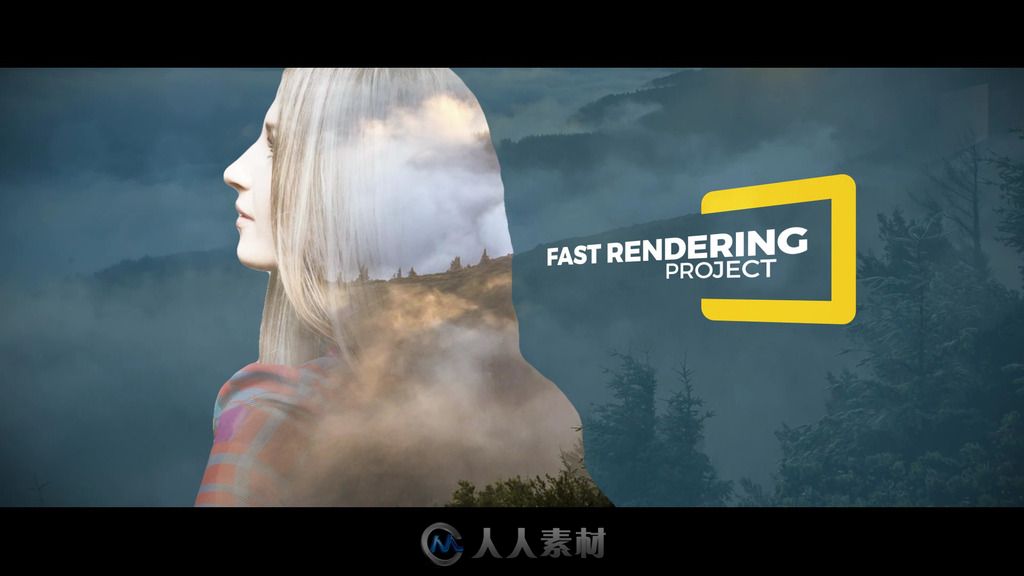 时尚创意视差双重曝光照片幻灯片相册动画AE模板Videohive Parallax Double Exposu...