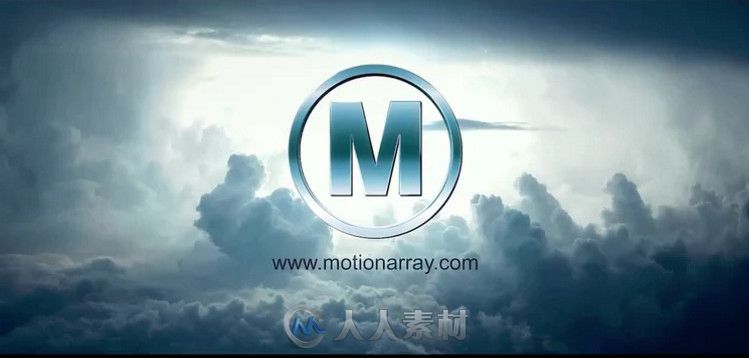 史诗大气太阳冲淡乌云天空明亮标志显示AE模板 Dark Sky Logo