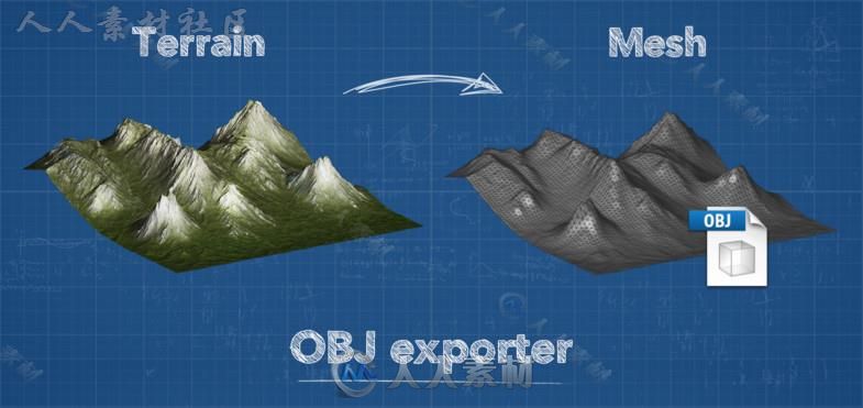 将地形转换为网格的工具地形编辑器扩充Unity游戏素材资源