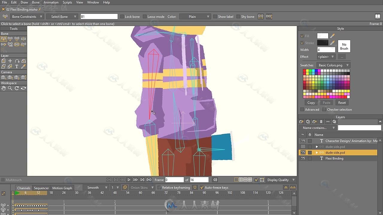 Moho Anime Studio动画技术核心训练视频教程 UDEMY COMPLETE RIGGING COURSE MOHO ...