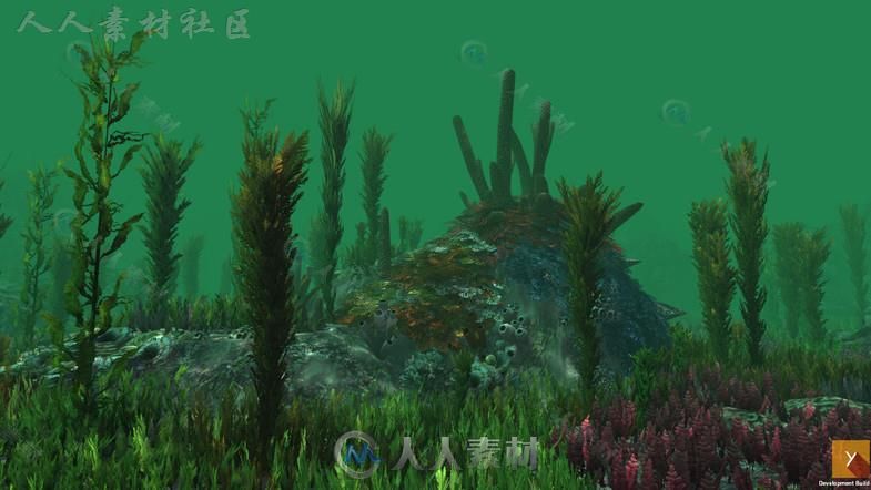 丰富多彩和活泼的水下植物环境3D模型Unity游戏素材资源