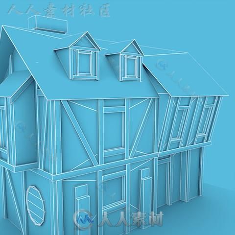 中世纪南瓜小屋建筑历史环境3D模型Unity游戏素材资源