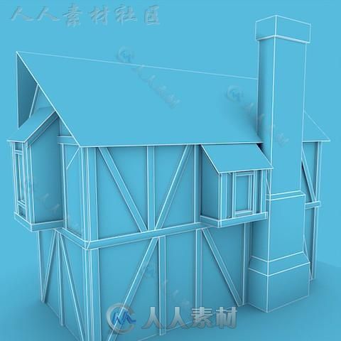 中世纪南瓜小屋建筑历史环境3D模型Unity游戏素材资源