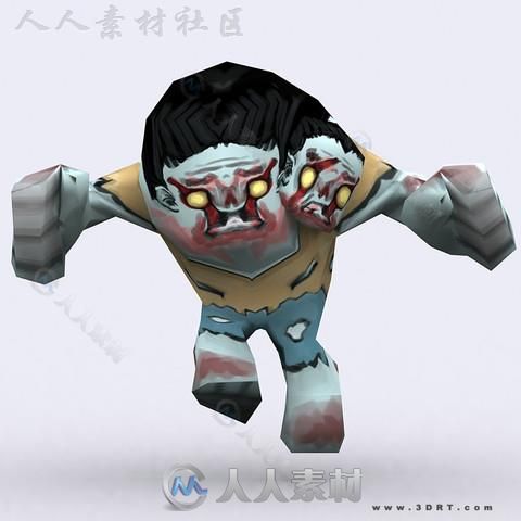 3DRT-Chibii奇异怪物恶魔卡通角色3D模型Unity游戏素材资源