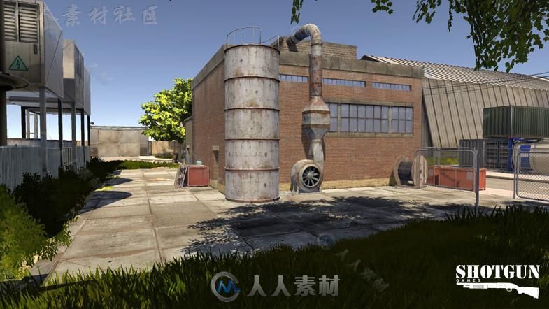 3A级城市机库工业环境3D模型Unity游戏素材资源