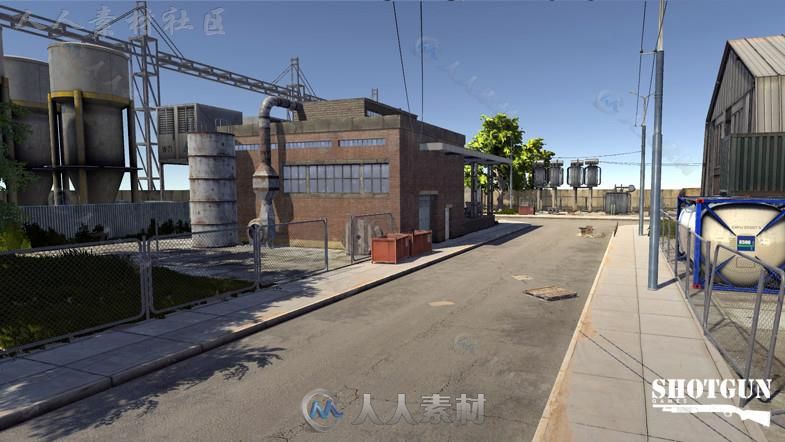 3A级城市机库工业环境3D模型Unity游戏素材资源