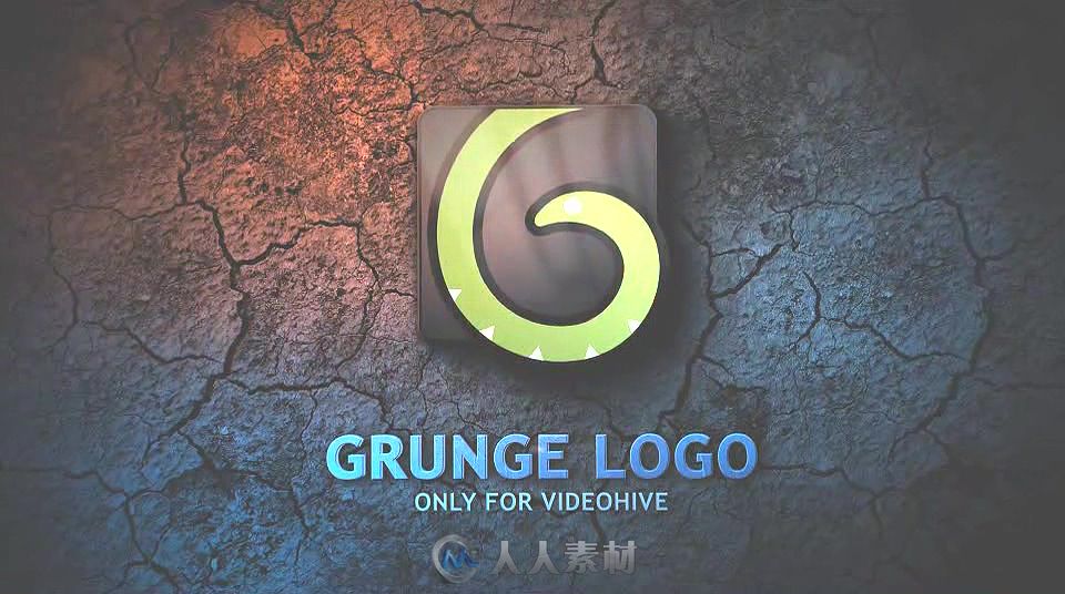 炫酷时尚暗黑杂渍流动标志显示LOGO演绎AE模板 Videohive Dark Grunge Logo 19603966